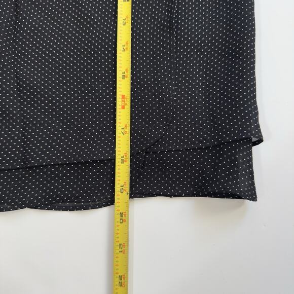 Vintage Ralph Lauren Polka Dot Wrap Mini Skirt Size 4 Black 90s Y2K Preppy - Picture 5 of 6